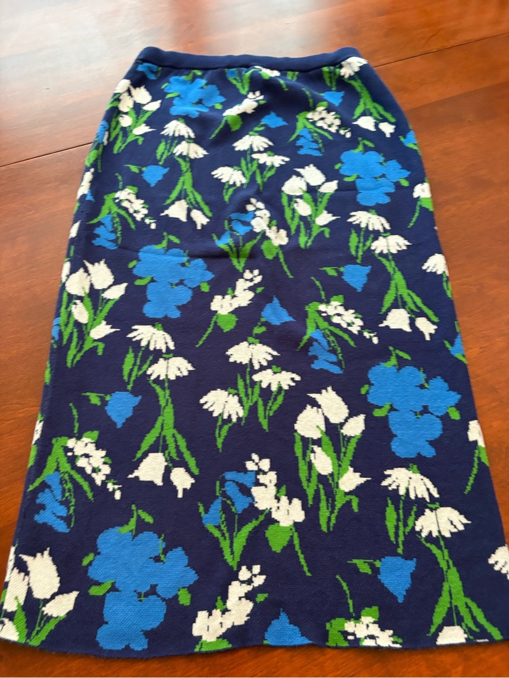 kate spade Blue and Green Crew Neck Knit Sweater skirt - Picture 2 of 3